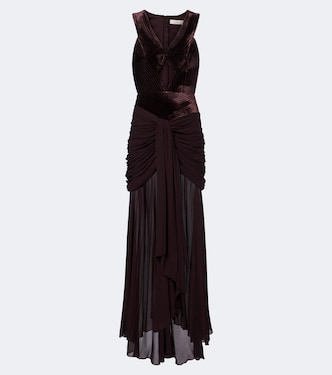 Valiant cutout draped velvet gown | Zimmermann