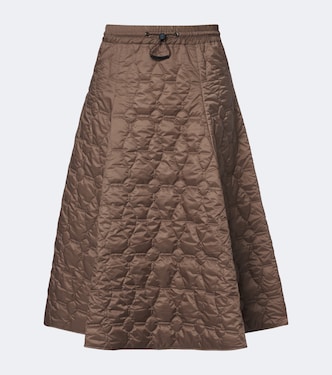 Padded quilted midi skirt | Brunello Cucinelli