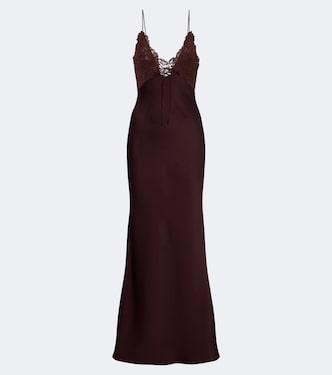 Maeve lace-trimmed satin gown | De La Vali