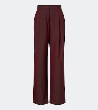 Pantaloni Lowe in lana vergine con pinces | The Row