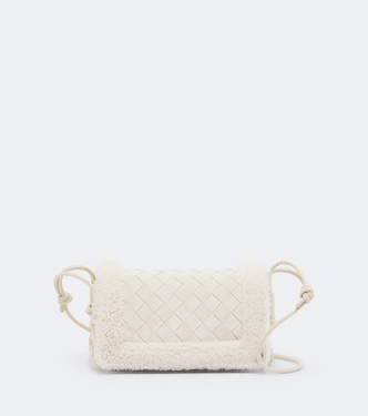 Sac à bandoulière Notturno en daim Intrecciato | Bottega Veneta