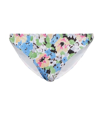 Floral low-rise bikini bottoms | Ganni