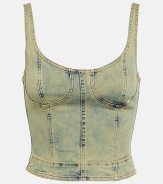 Cropped-Top Harley aus Denim | KNWLS