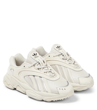 Oztral J leather mesh-trimmed sneakers | Adidas Originals Kids