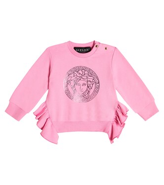 Baby Medusa cotton-blend jersey sweatshirt | Versace Kids