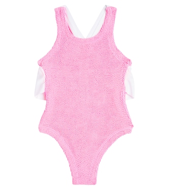 Baby - Costume intero Lara con fiocco | Hunza G Kids