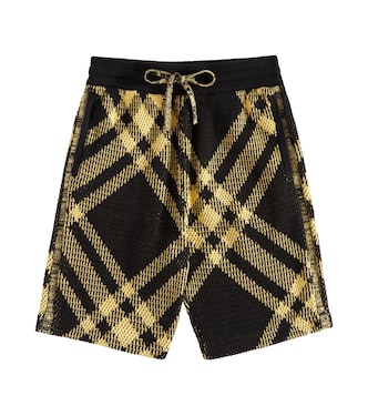 Burberry Check cotton mesh shorts | Burberry Kids