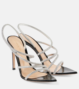 Crystal Ettie leather sandals | Gianvito Rossi