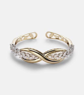Golden Strada 18kt gold bangle with diamonds | Yeprem
