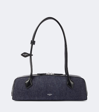 Bolso al hombro Le Teckel Medium de denim | Alaïa