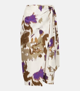 Dritto printed silk wrap skirt | Max Mara