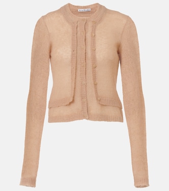 Layered mohair and wool-blend cardigan | Acne Studios