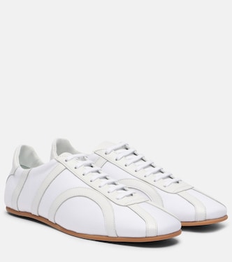Leather-trimmed sneakers | Toteme