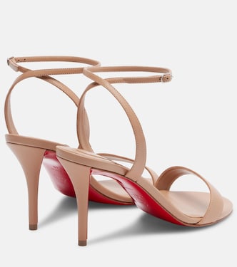 Miss Z 80 leather sandals in beige - Christian Louboutin | Mytheresa