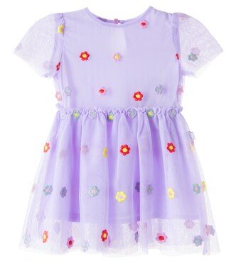 Baby embroidered floral tulle dress | Stella McCartney Kids