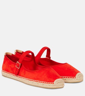 Mary-Jane-Ballerinas aus Veloursleder | Tory Burch
