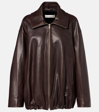 Elisse leather bomber jacket | Nour Hammour