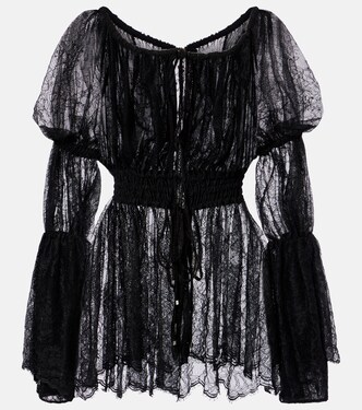 Floral Chantilly lace top | Blumarine