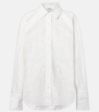 Colton eyelet cotton shirt | Staud