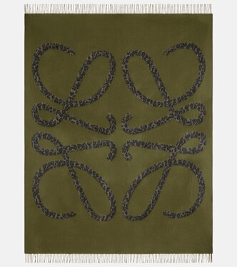 Anagram fringed wool and cashmere blanket | Loewe