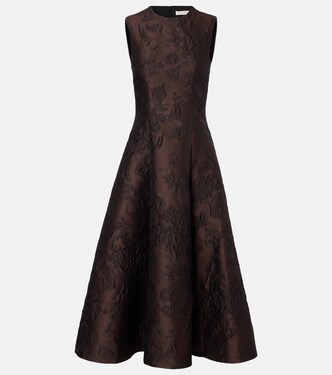 Flared embroidered midi dress | Emilia Wickstead