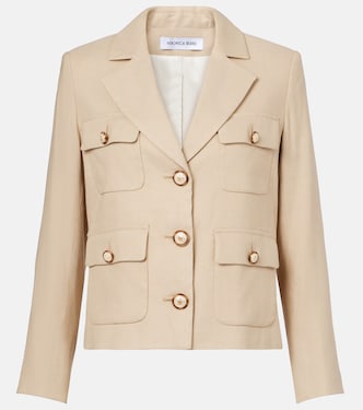 Schuyler linen-blend blazer | Veronica Beard