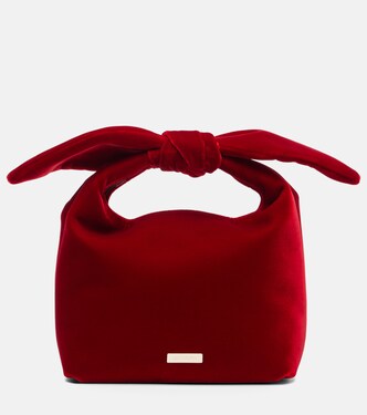 Tote Bag Bow Tie Small aus Samt | Aquazzura