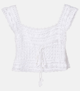 Deauville crochet cotton crop top | Anna Kosturova