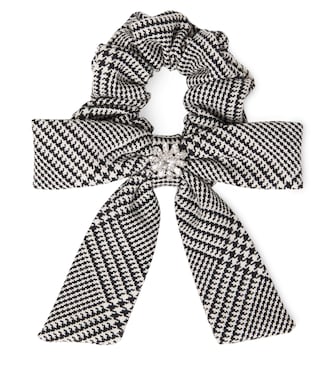 Prince of Wales check wool-blend scrunchie | Self-Portrait Kids