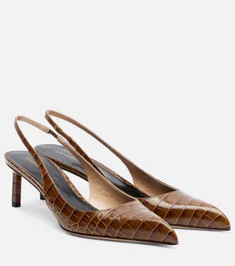 Croc-effect slingback pumps | Tom Ford