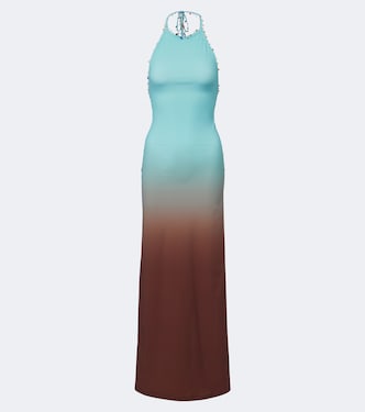 Beach Quartz Halter embellished maxi dress | Christopher Esber