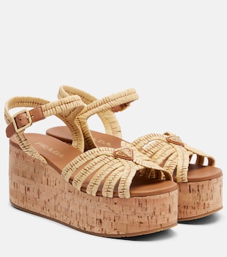 Crochet wedge sandals | Prada
