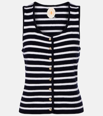 Striped cashmere sweater vest | Jardin des Orangers