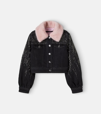 Verzierte Jeansjacke | Monnalisa
