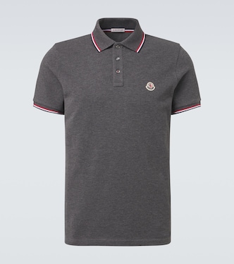 Polo in piqué di cotone con logo | Moncler