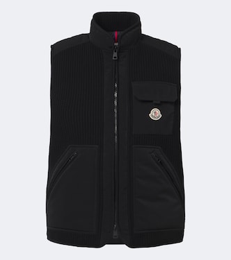 Lenevra wool-blend down vest | Moncler