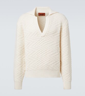 Zigzag wool-blend polo sweater | Missoni