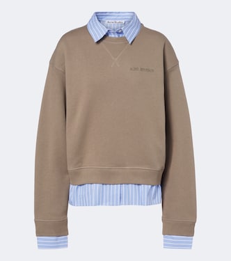 Layered cotton jersey sweatshirt | Acne Studios