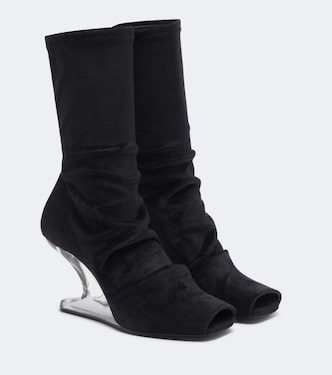 Cantilever 벨벳 저지 앵클 부츠 | Rick Owens