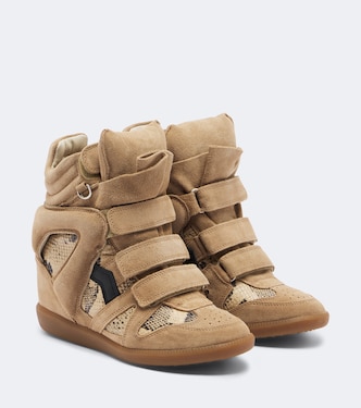 Bekett皮革与绒面革坡跟运动鞋 | Isabel Marant