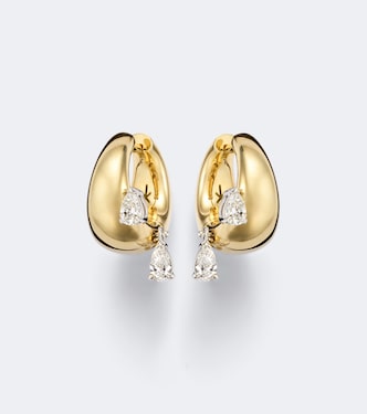 Ohrringe Me aus 18kt Gelbgold mit Diamanten | Nikos Koulis