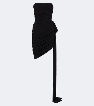 Bow-detail ruched minidress | Norma Kamali