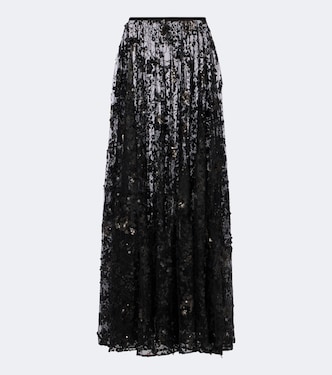Sequined lace maxi skirt | Norma Kamali