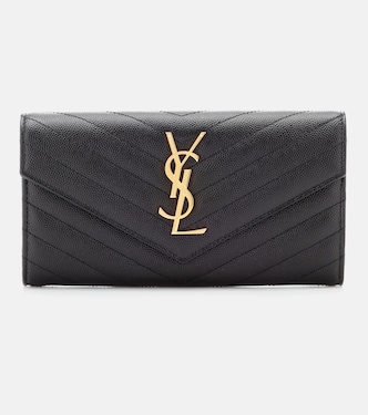 Monogram Large leather wallet | Saint Laurent