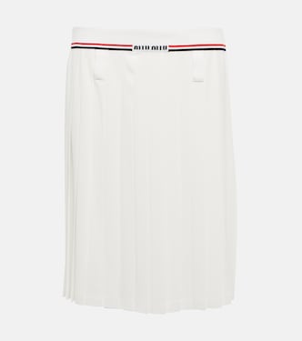 Pleated sablé skirt | Miu Miu