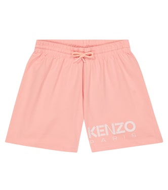 Logo cotton jersey shorts | Kenzo Kids