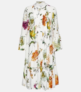 Robe midi Winford à fleurs | Erdem