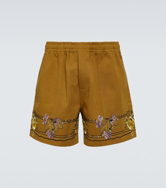 Bestickte Shorts aus Baumwolle | Bode