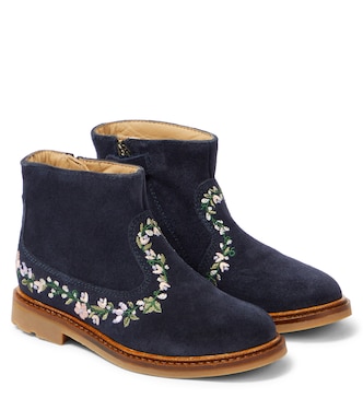 Sister Brodi embroidered suede boots | Pom d'Api