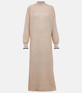Alpaca and cotton midi dress | Brunello Cucinelli